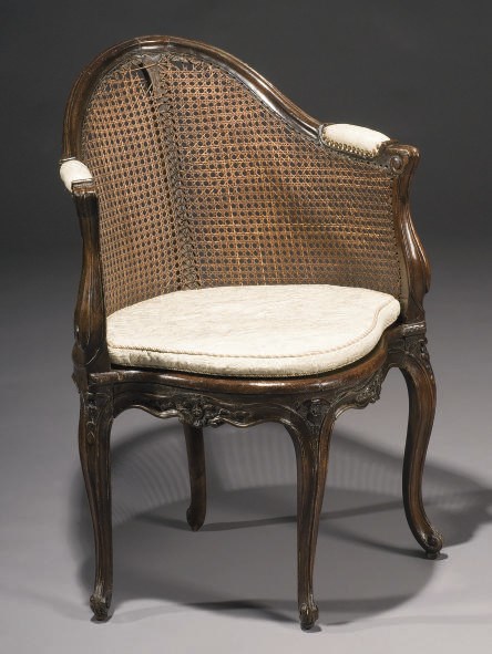 FAUTEUIL DE BUREAU CANNE D'EPOQUE LOUIS XV