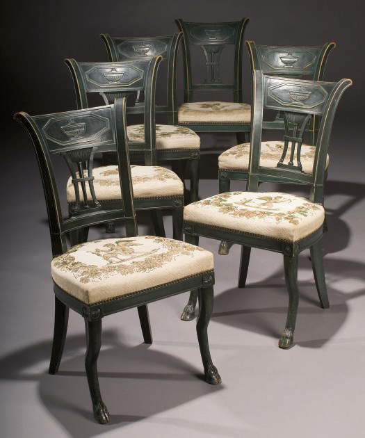 SUITE DE SIX CHAISES DE STYLE DIRECTOIRE