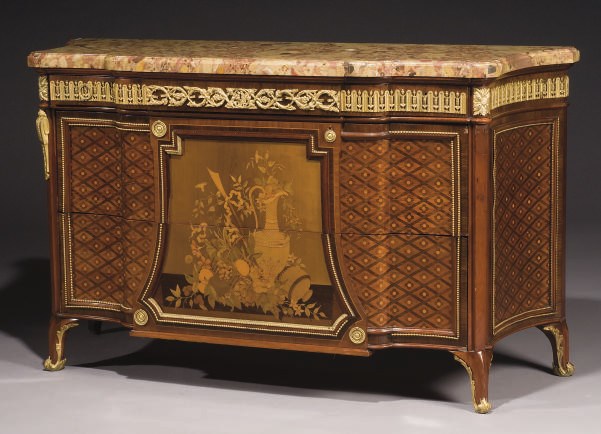 IMPORTANTE COMMODE A RESSAUT DE STYLE TRANSITION DU DEBUT DU XXEME SIECLE