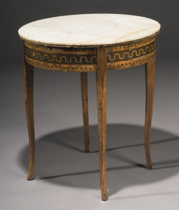 TABLE BOUILLOTTE DE STYLE LOUIS XVI DU XIXEME SIECLE