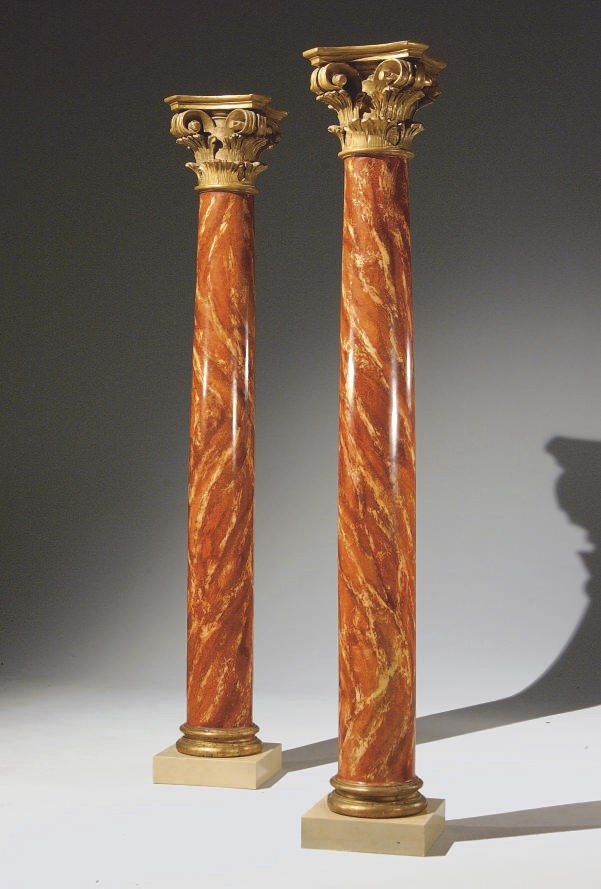 PAIRE DE COLONNES DE LA FIN DU XIXEME SIECLE