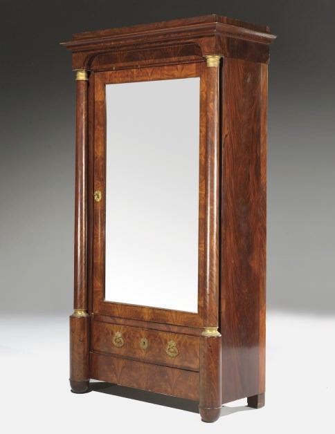 ARMOIRE A GLACE EN PARTIE D'EPOQUE EMPIRE