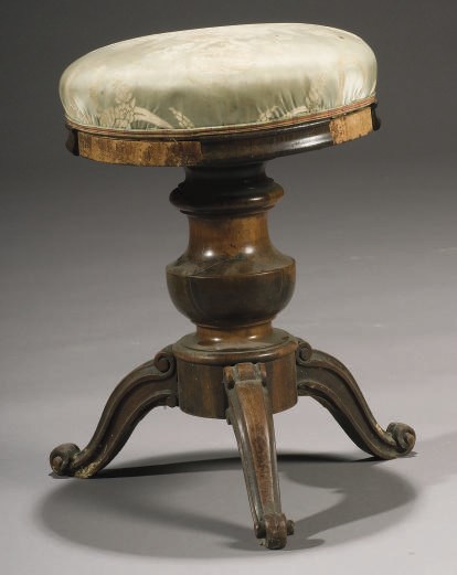 TABOURET DE PIANO A VIS VERS 1860