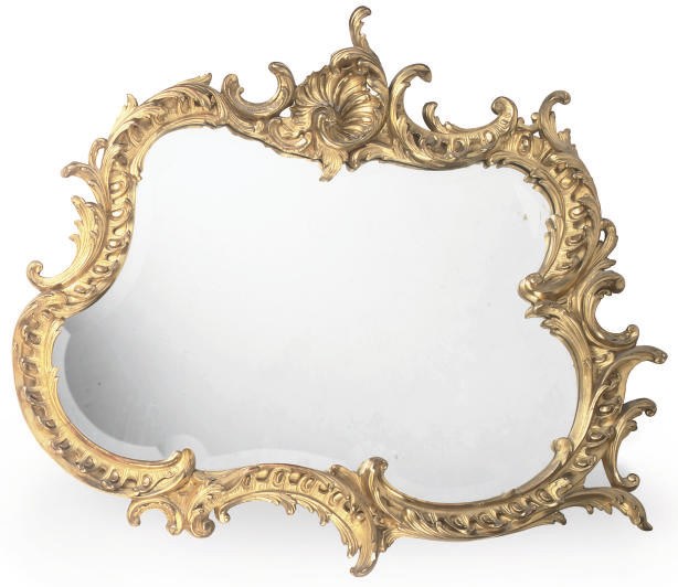 AN ITALIAN GILTWOOD MIRROR