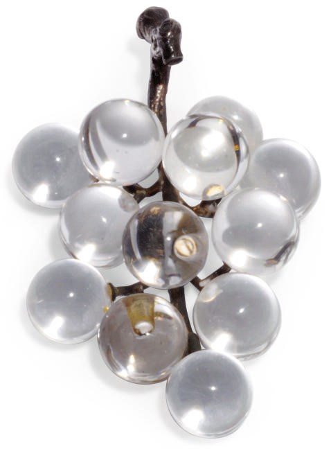 A LATE VICTORIAN SILVER AND GLASS NOVELTY PAPERWEIGHT