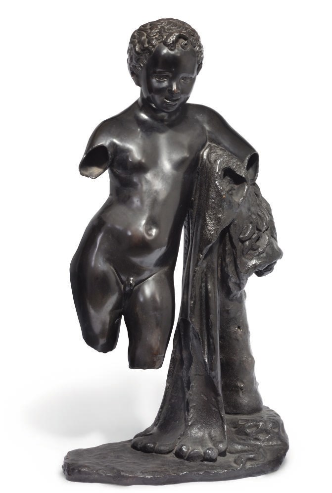 A CONTINENTAL BRONZE MODEL OF A FAUN