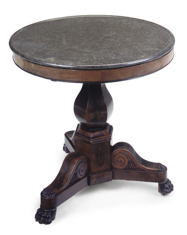 A LOUIS PHILIPPE MAHOGANY GUERIDON TABLE