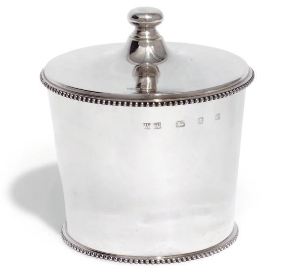A MODERN SILVER-GILT ICE BUCKET