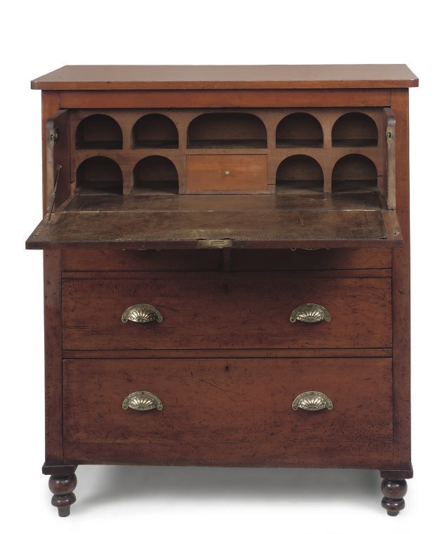A VICTORIAN MAHOGANY SECRETAIRE CHEST