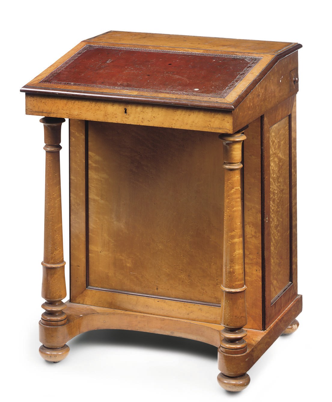 A WILLIAM IV BIRD'S EYE MAPLE DAVENPORT
