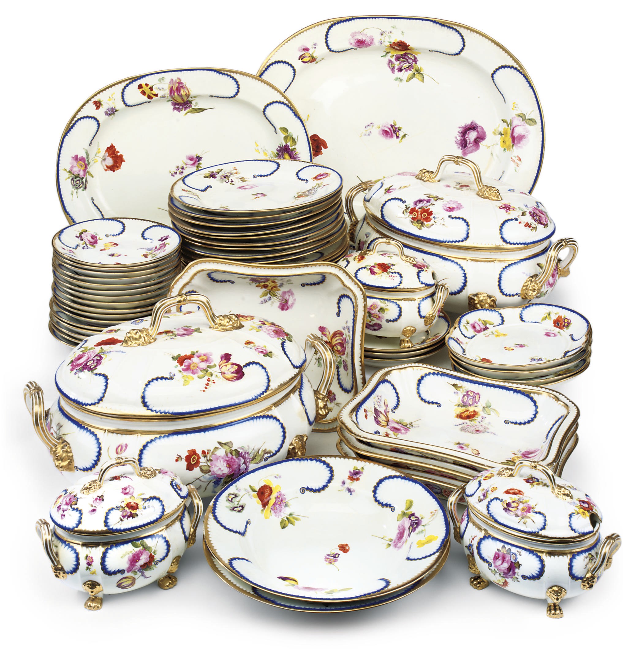 A DERBY PORCELAIN PART DINNER-SERVICE