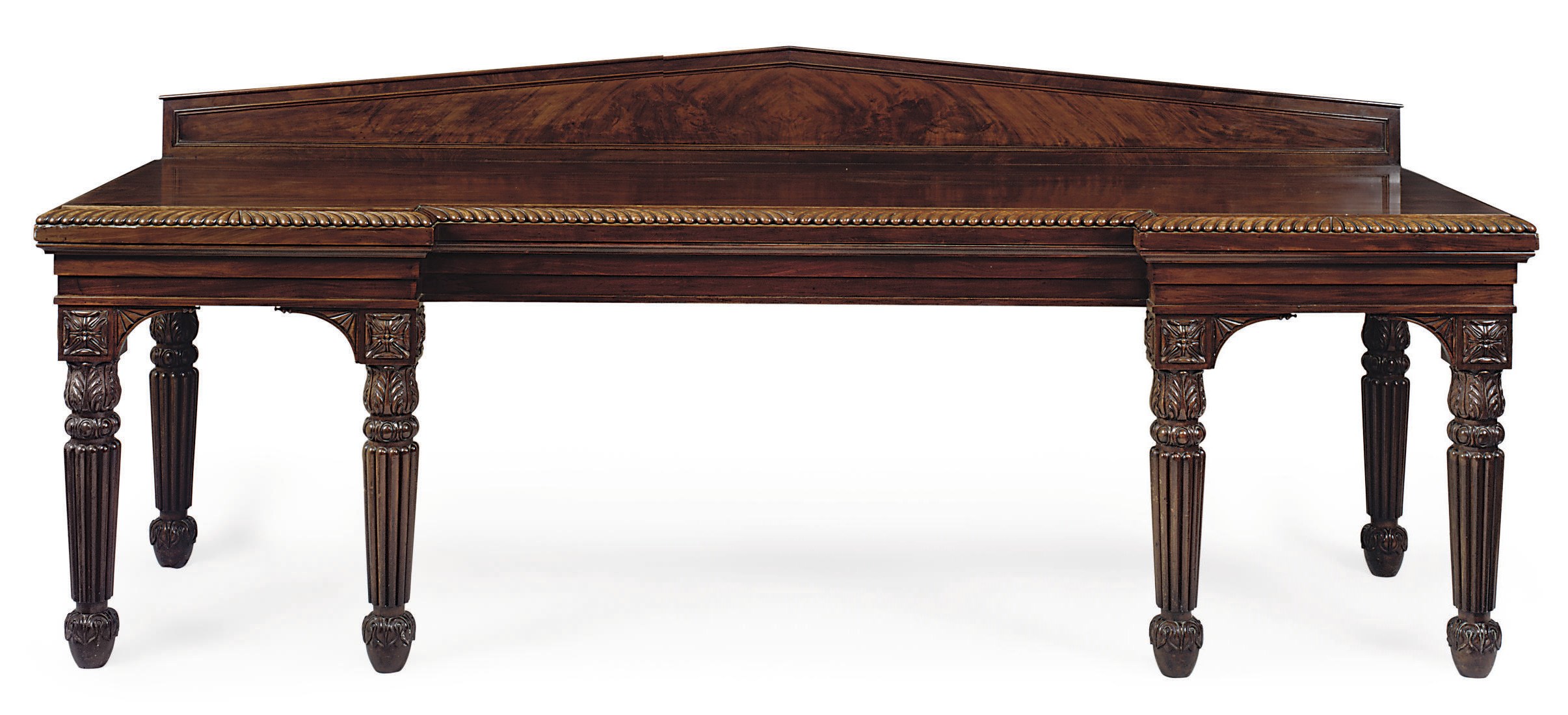 A LATE REGENCY MAHOGANY BREAKFRONT SERVING TABLE