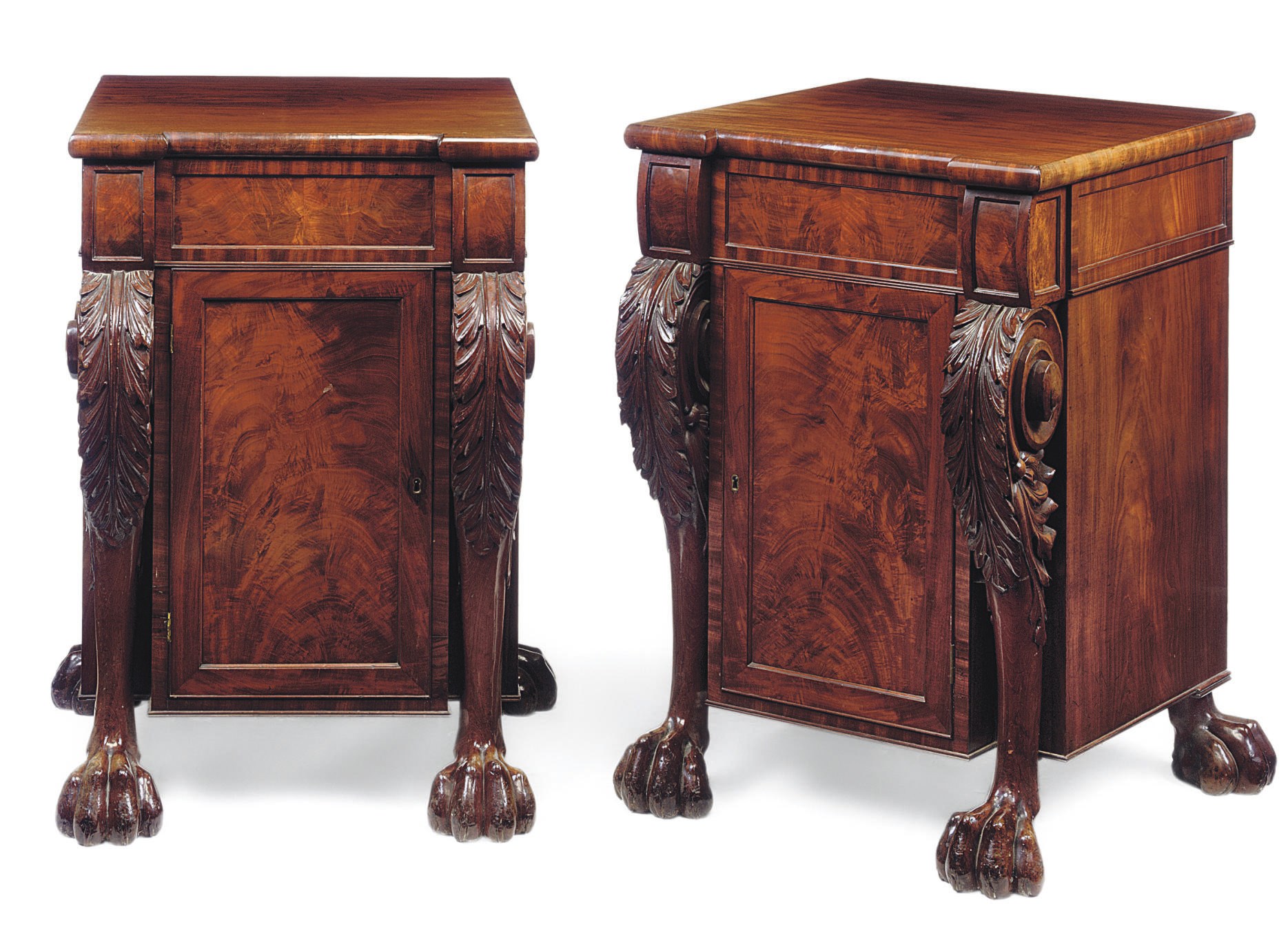 A PAIR OF GEORGE IV MAHOGANY DINING-ROOM PEDESTALS