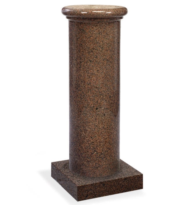 A GEORGE IV PINK GRANITE COLUMN
