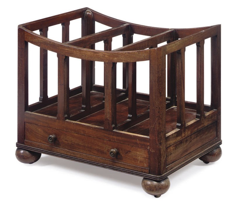 A GEORGE IV MAHOGANY CANTERBURY
