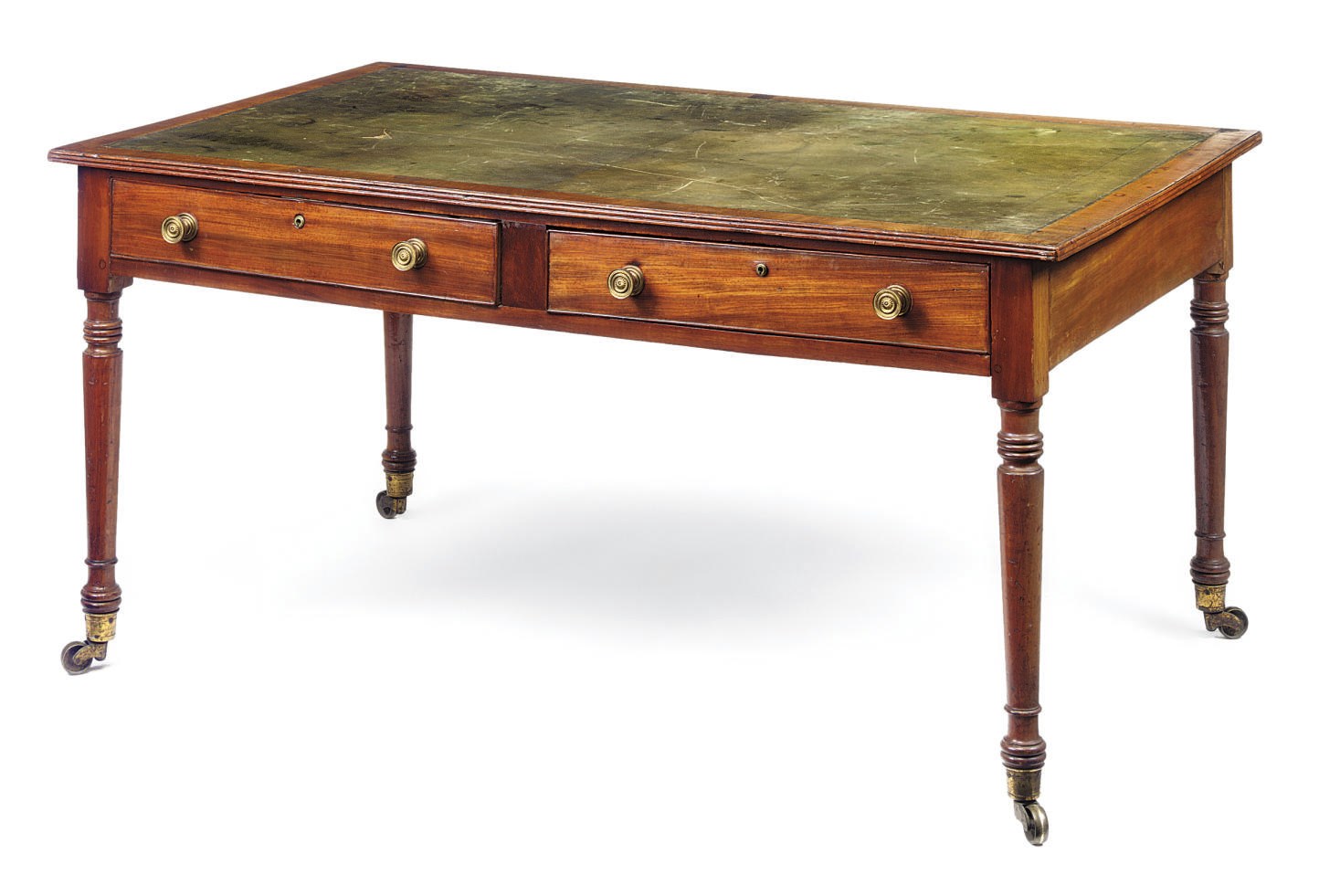A GEORGE IV MAHOGANY WRITING TABLE