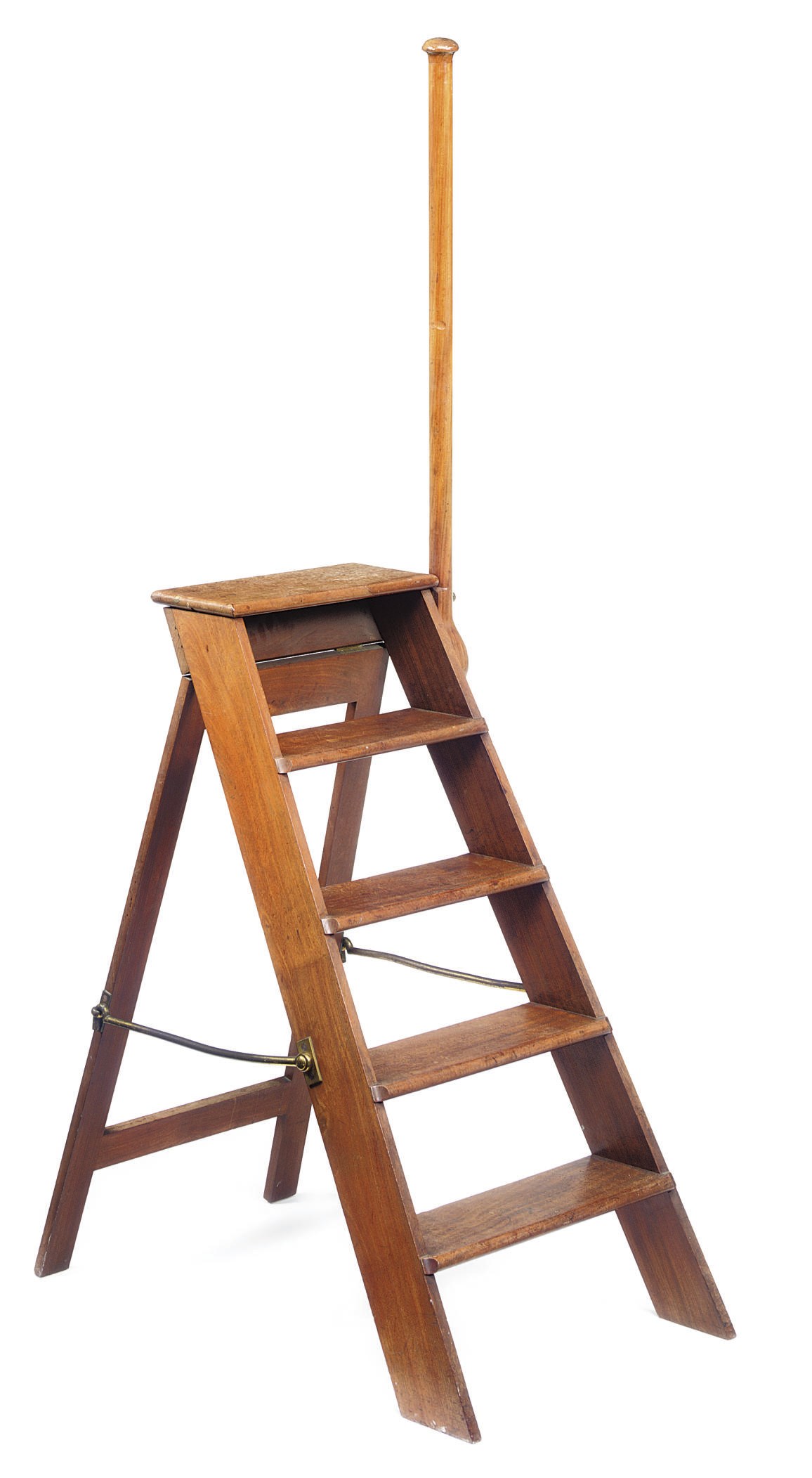 A SET OF LATE REGENCY MAHOGANY FOLDING LIBRARY STEPS