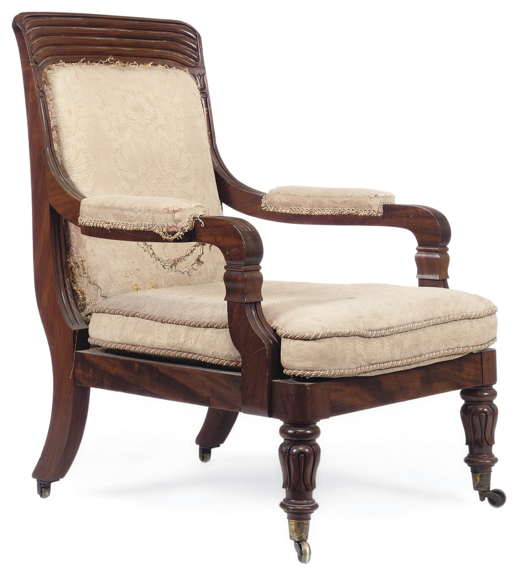 A SCOTTISH GEORGE IV MAHOGANY LIBRARY BERGERE