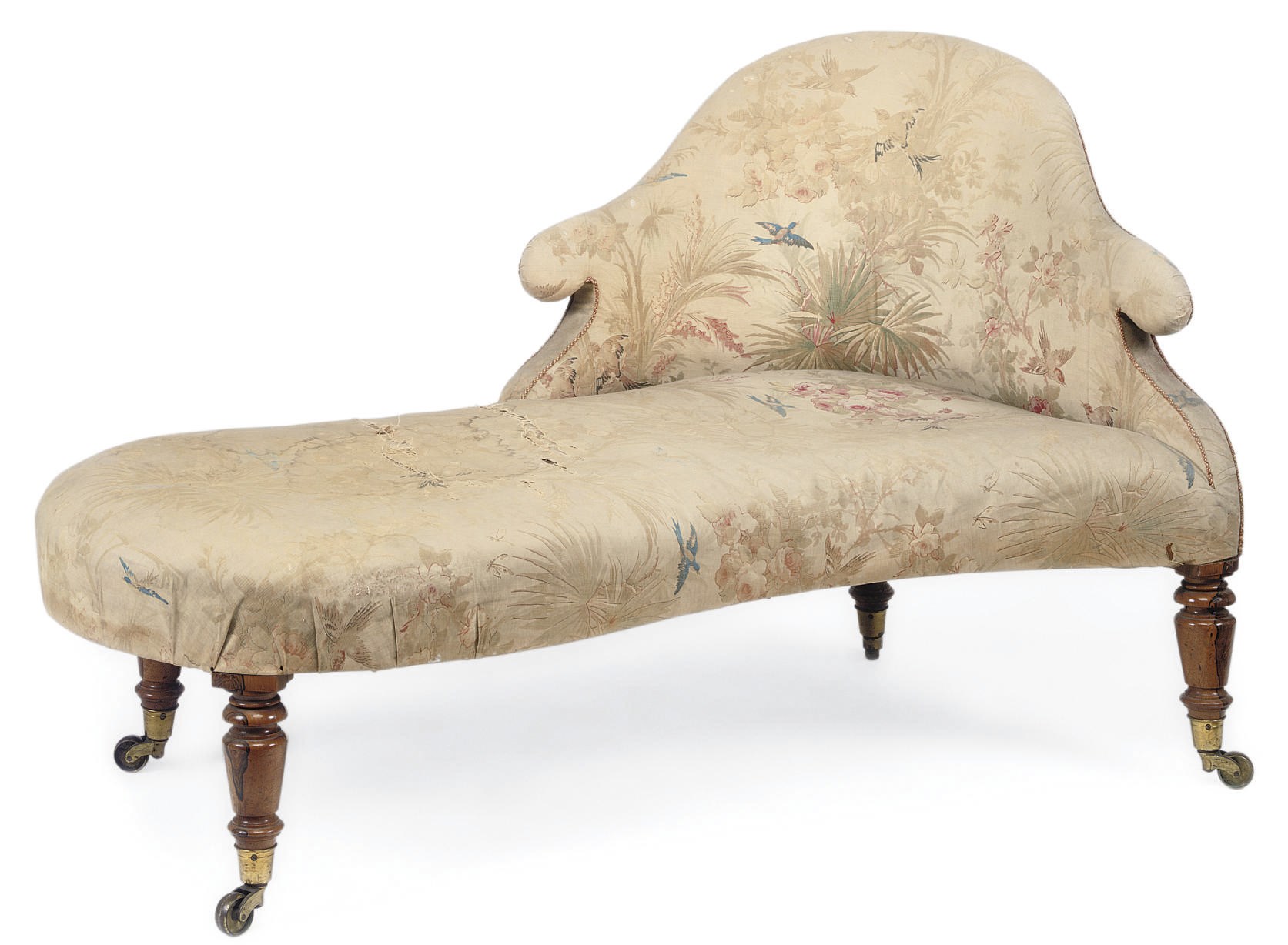 AN EARLY VICTORIAN ROSEWOOD DAYBED