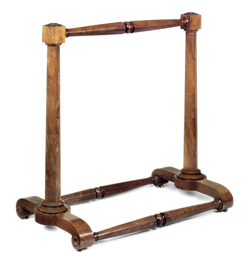 A GEORGE IV MAHOGANY GONG STAND