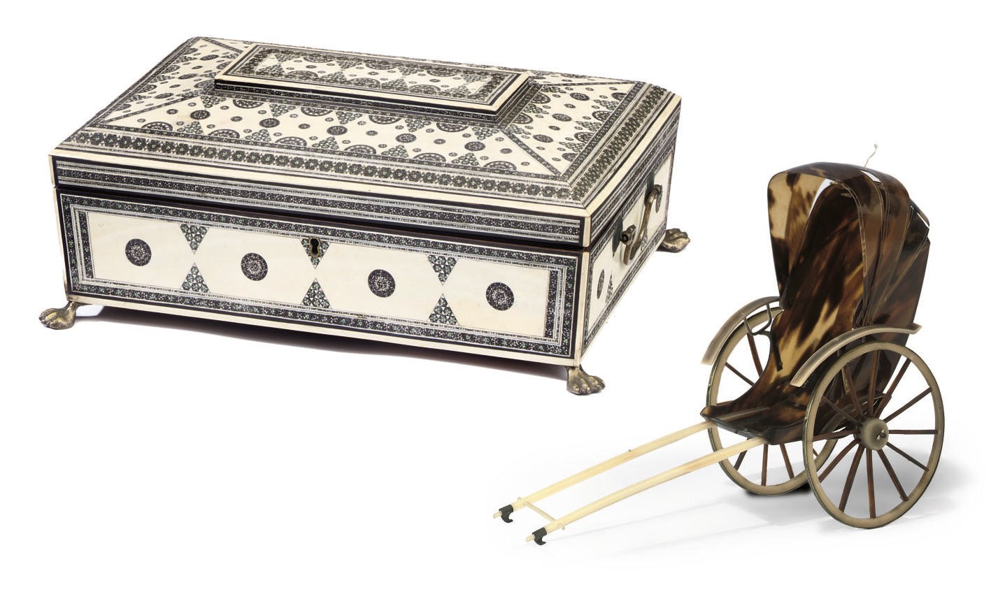 AN ANGLO-INDIAN SEWING BOX