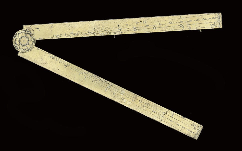 A mid-17th-century Italian brass sector