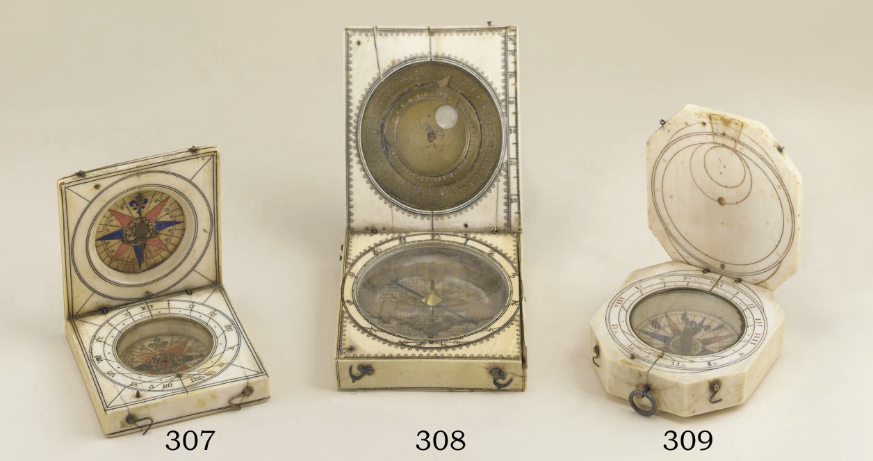 An 18th-century French ivory diptych dial