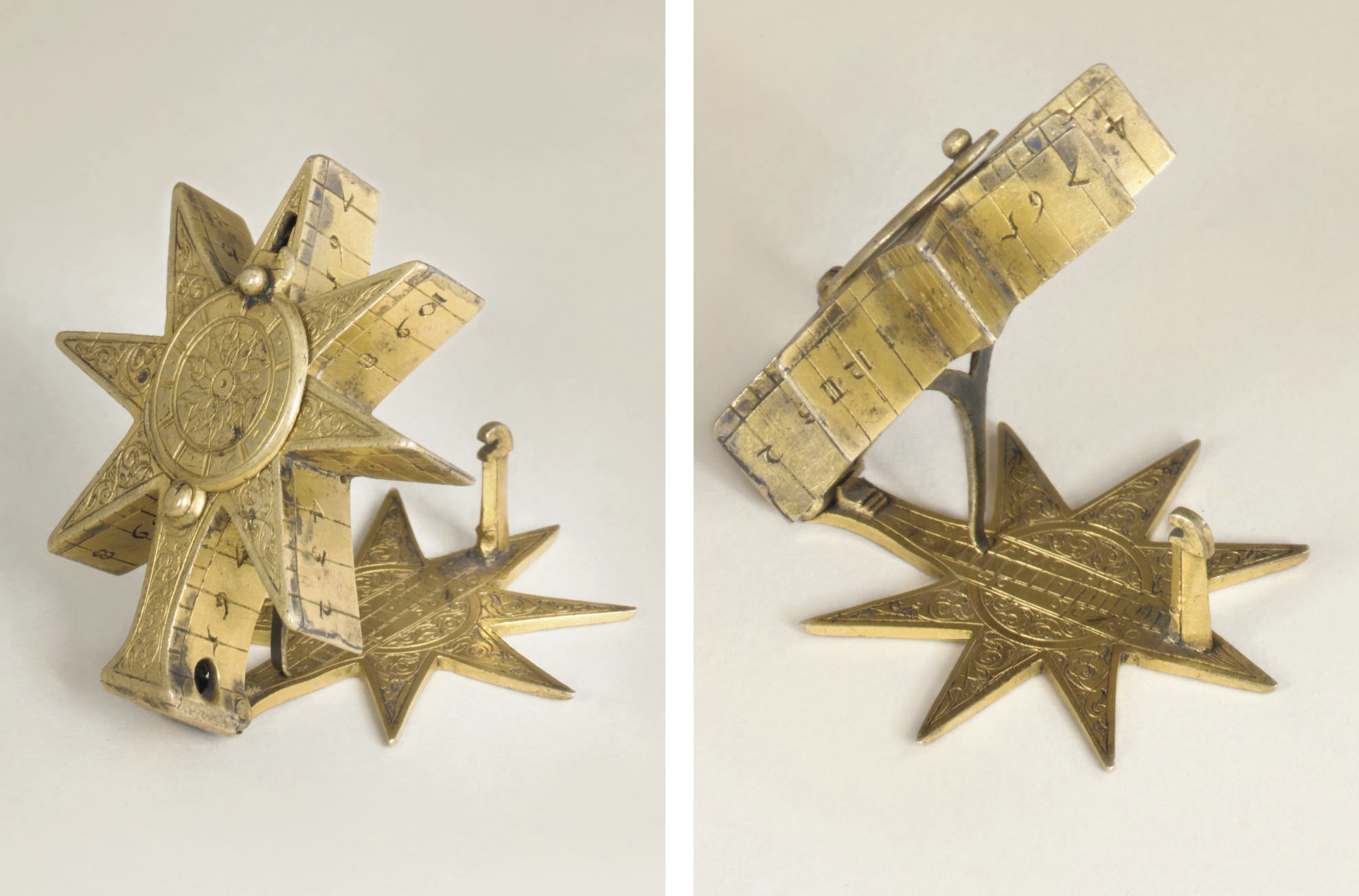 A fine star-shaped polyhedral dial