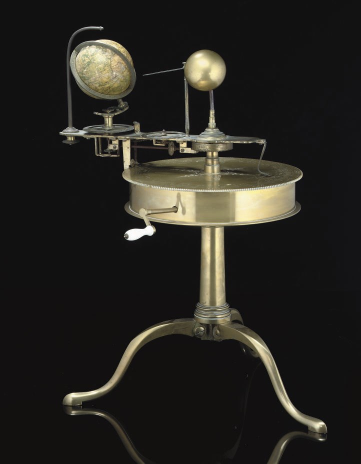 A lacquered-brass Martin-type planetarium