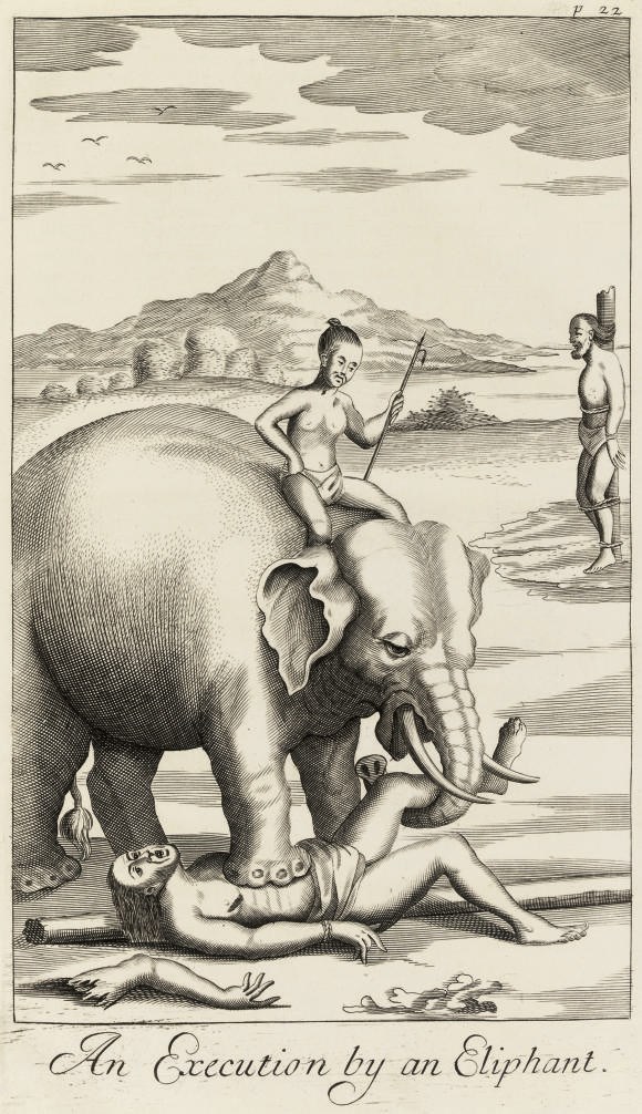 BALDAEUS, Philip (1632-72).  A True and Exact Description of the most Celebrated East-India Coasts of Malabar and Coromandel; as also of the Isle of Ceylon. [London: A. & J. Churchill, c.1744]. Engraved portrait, additional engraved title, portrait, 2 folding maps, 32 double-page views and plates, numerous engravings in the text, one full-page, many nearly full-page (slight worming in inner margins of first few leaves). 19th-century half sheep (joints split, rubbed).