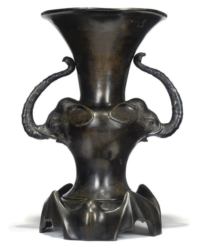 A CHINESE SPELTER VASE