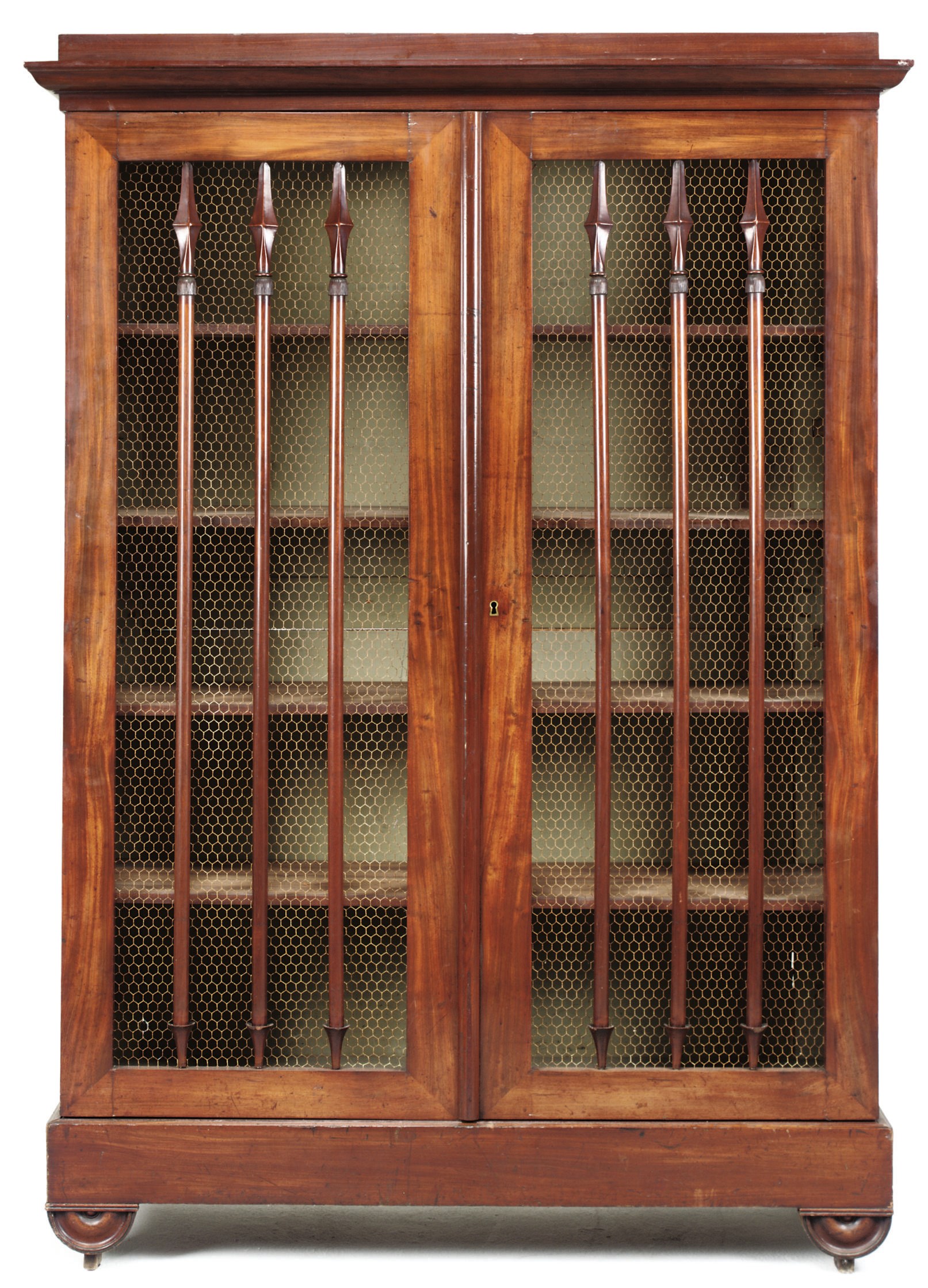 A RESTAURATION MAHOGANY BIBLIOTHEQUE