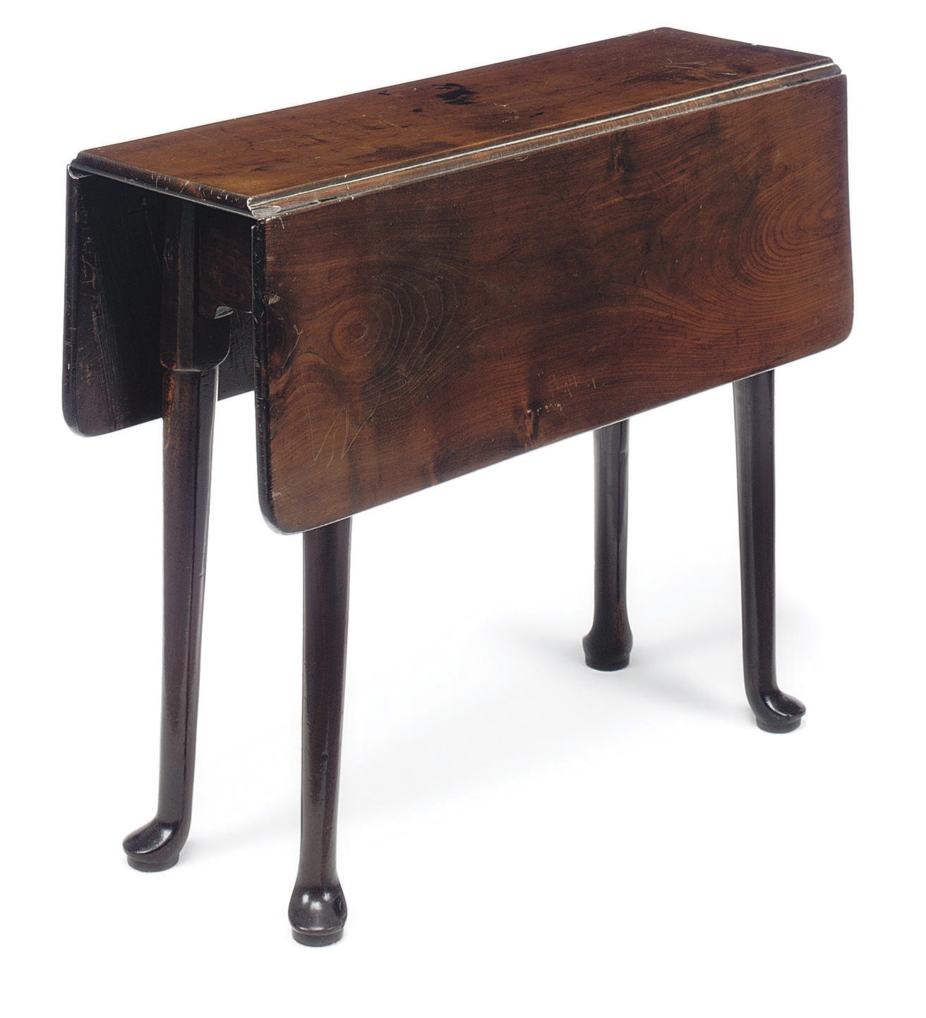 A SCOTTISH GEORGE II SOLID LABURNUM DROP-LEAF TABLE