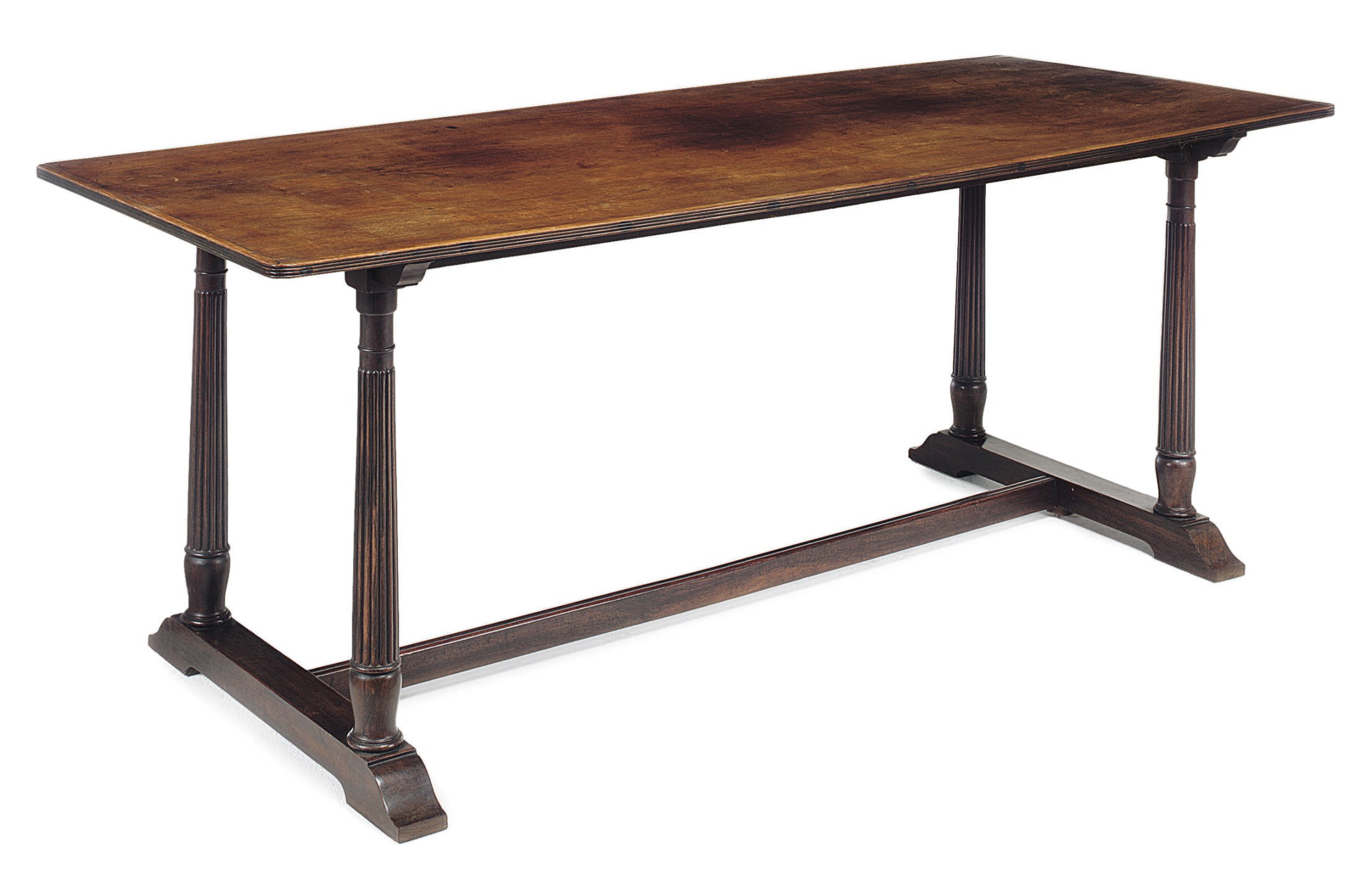 AN ANGLO-INDIAN ROSEWOOD AND MAHOGANY CENTRE TABLE