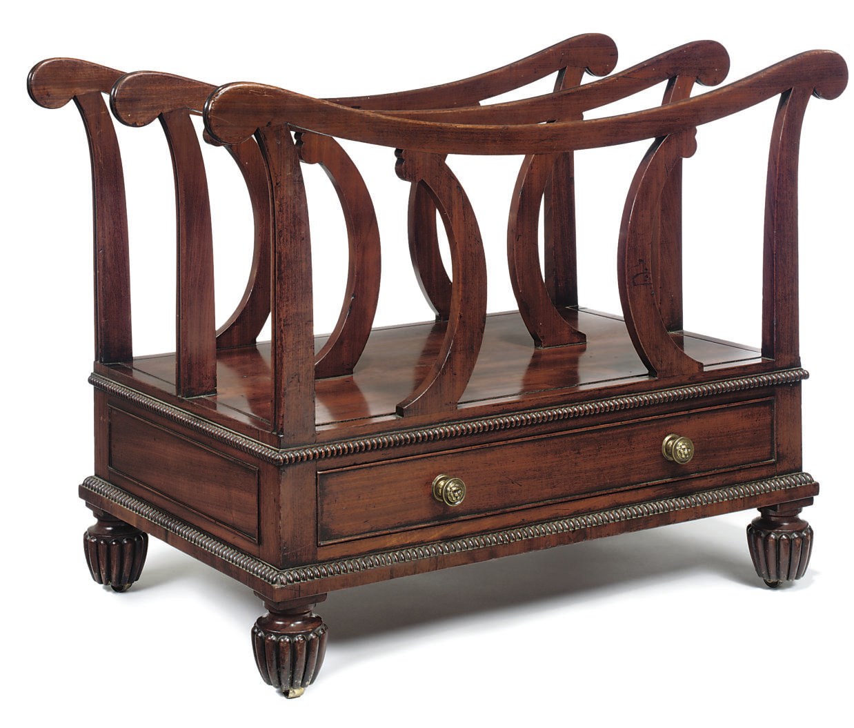 A GEORGE IV MAHOGANY CANTERBURY