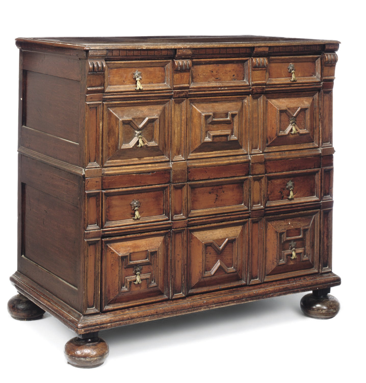 A WILLIAM AND MARY CEDAR AND OAK CHEST