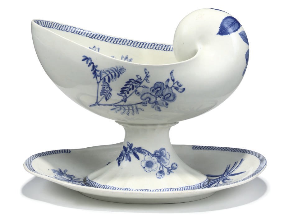 A WEDGWOOD PEARLWARE CENTREPIECE AND STAND