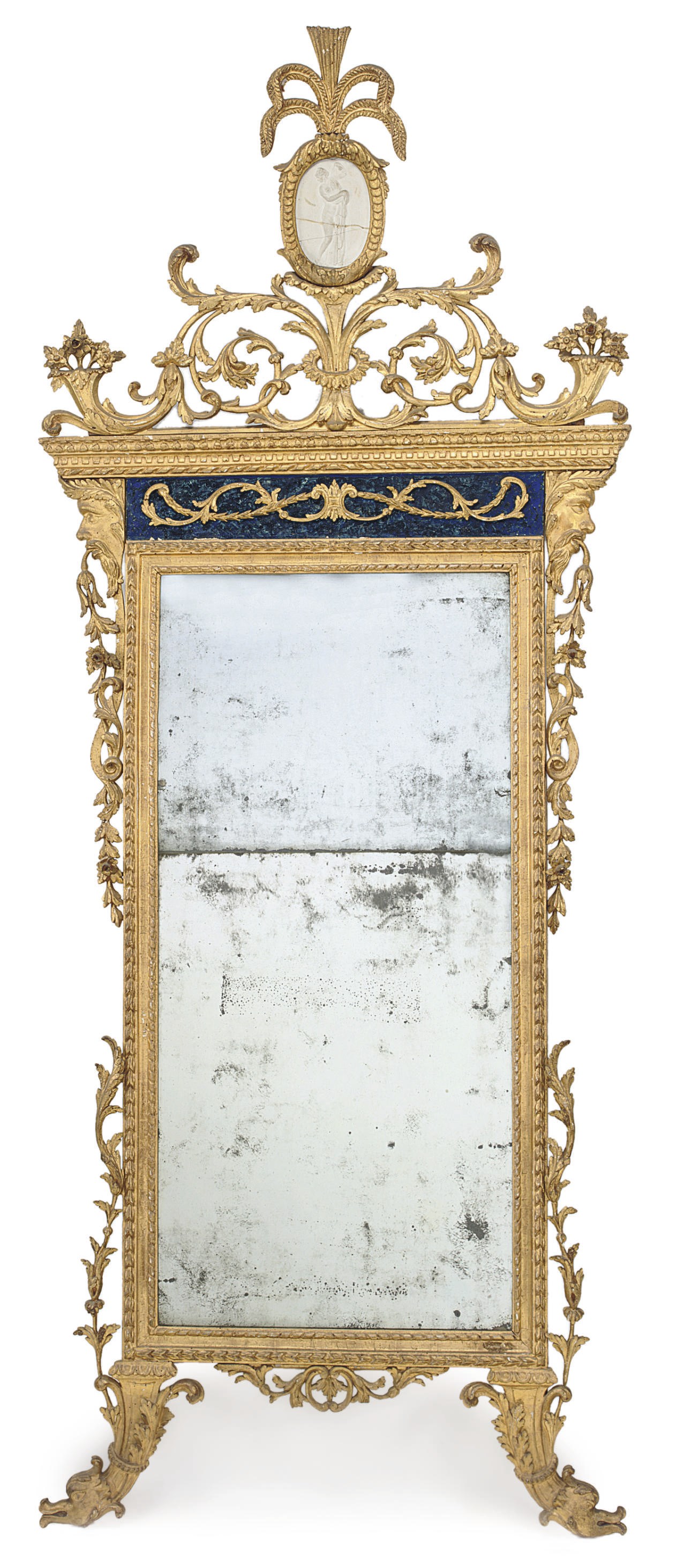 A NORTH ITALIAN GILTWOOD MIRROR