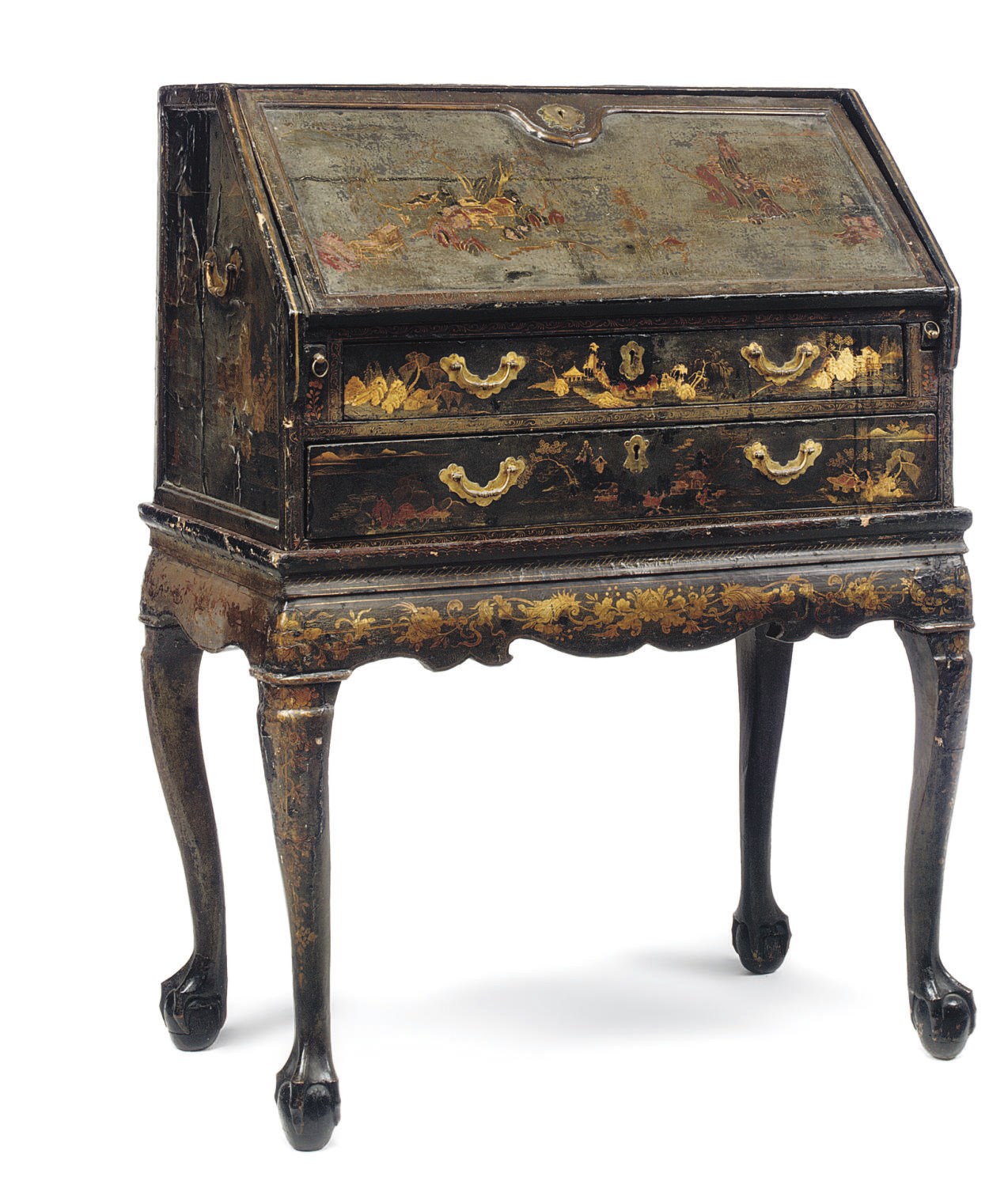 A CHINESE EXPORT LACQUER BUREAU-ON-STAND