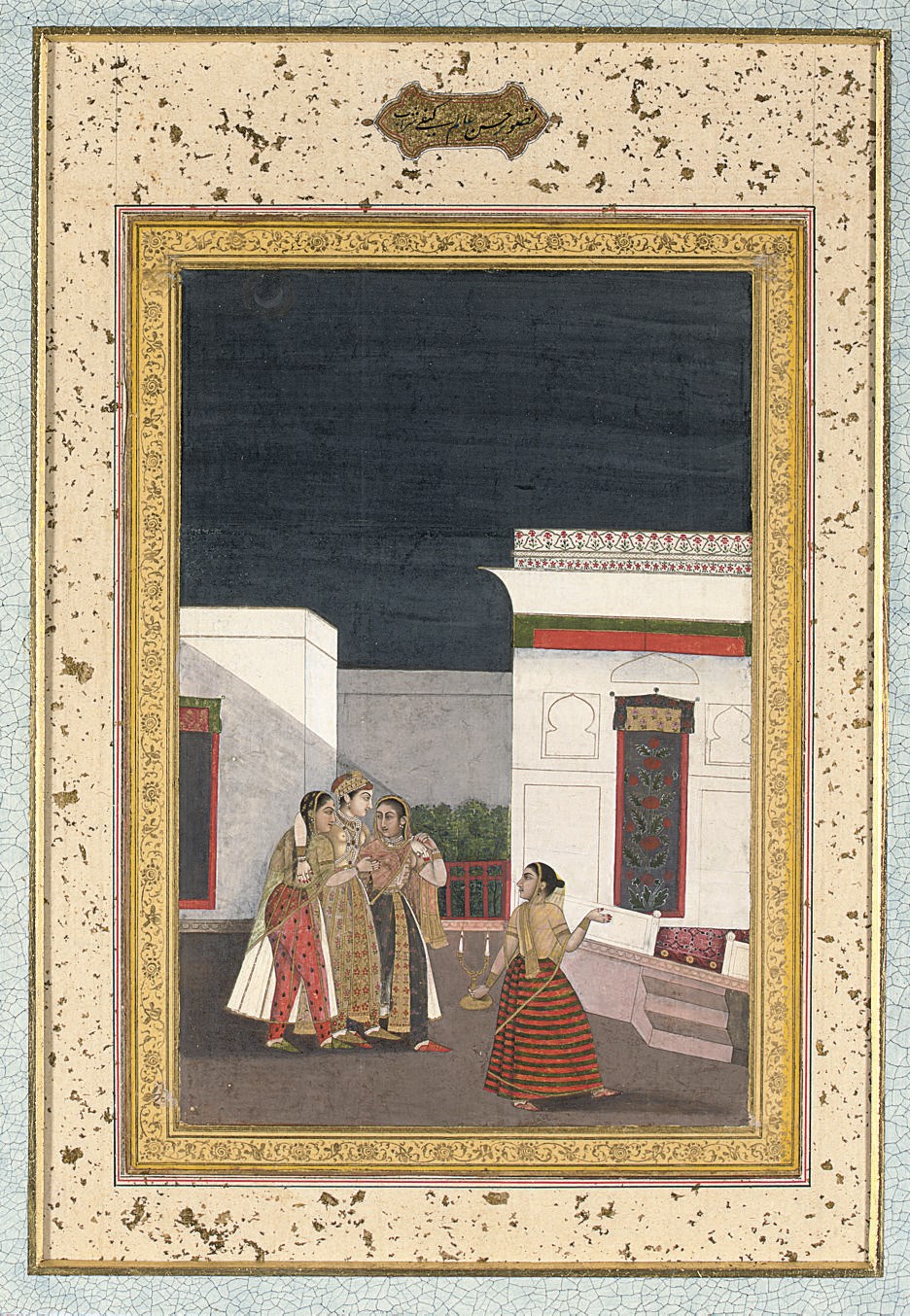 A Princess being led to her bed by Servants