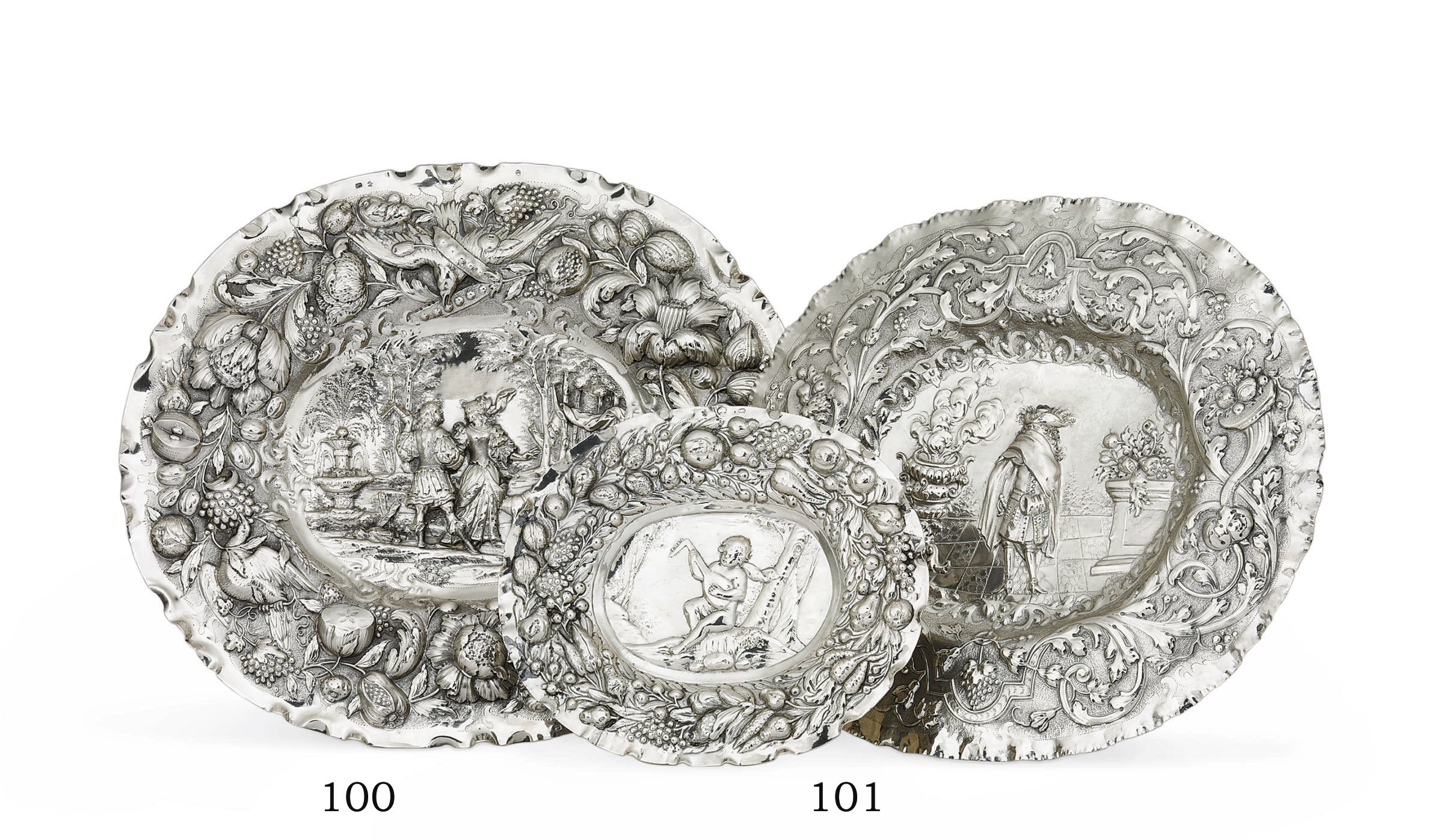 TWO GERMAN SILVER PLAQUES