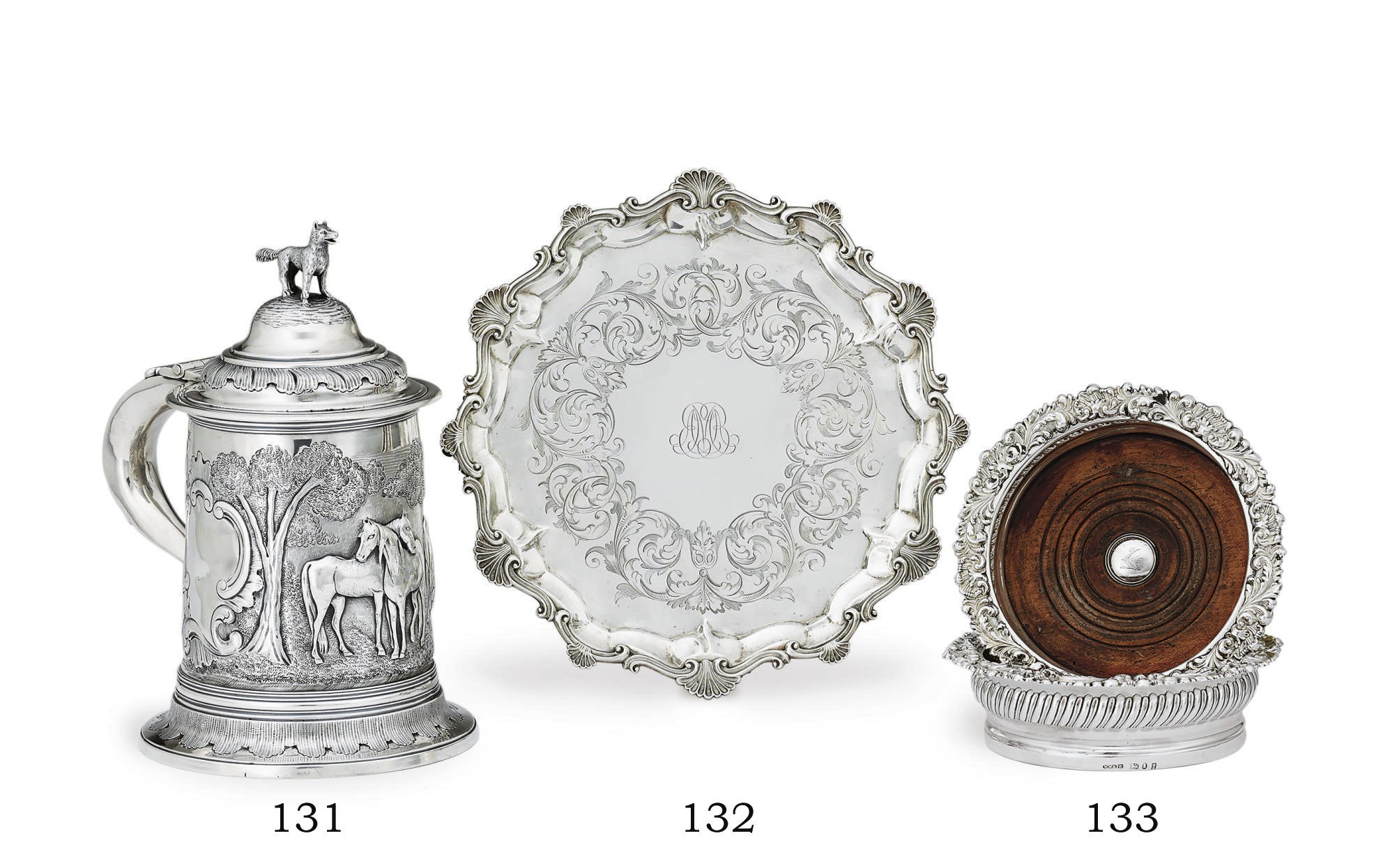 A VICTORIAN SILVER WAITER