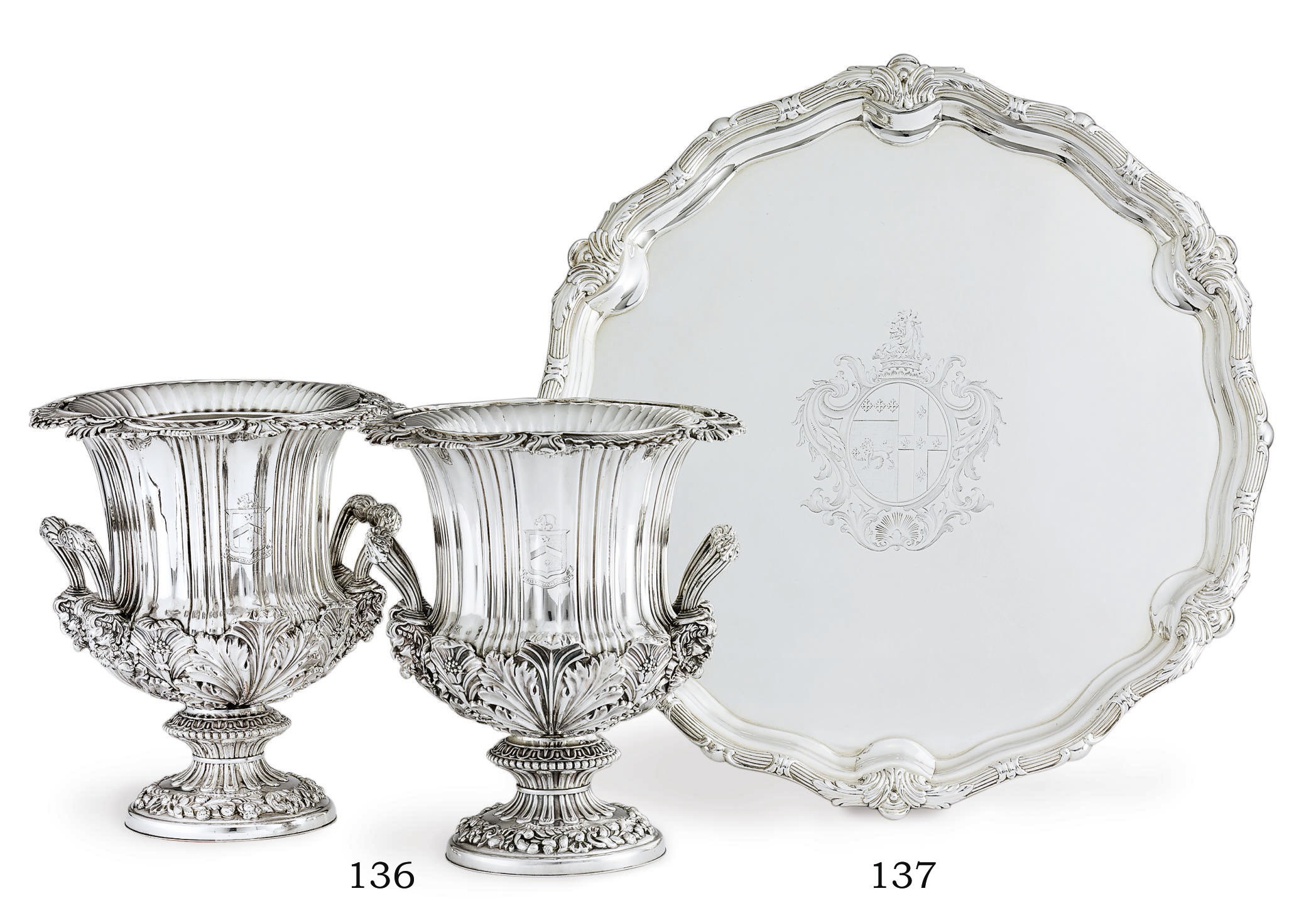 A GEORGE III SILVER SALVER