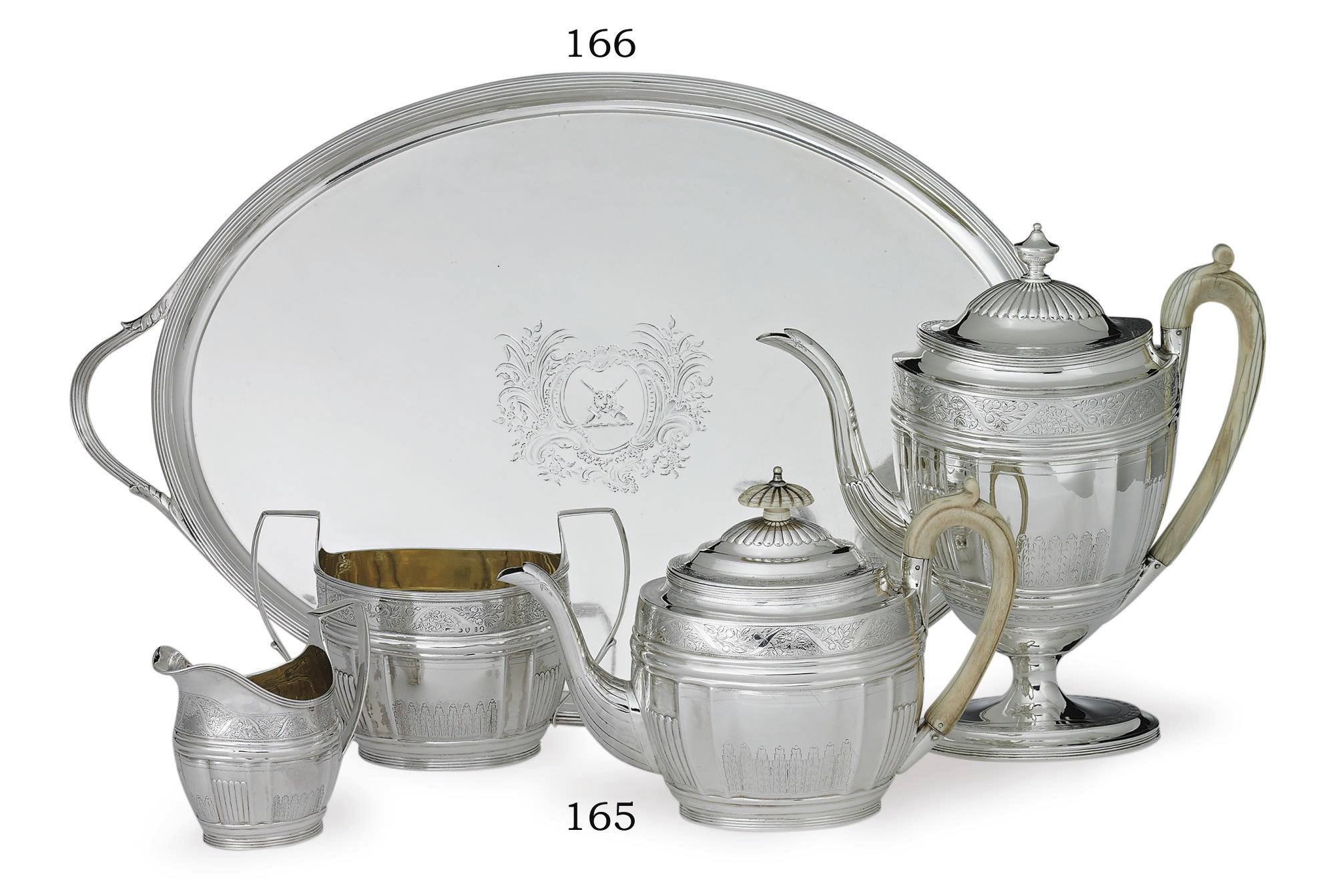 A GEORGE III SILVER TEA TRAY