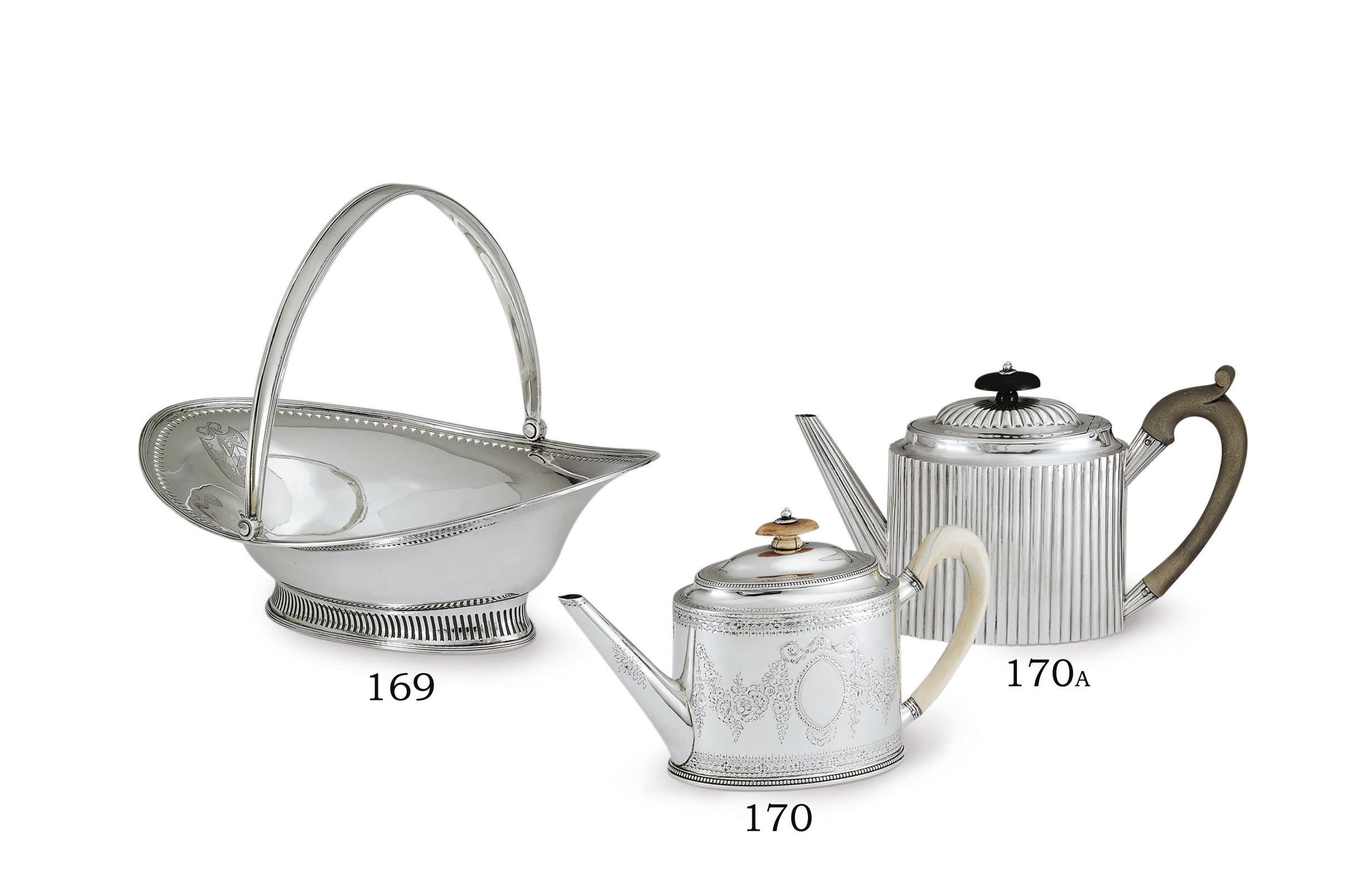 A GEORGE III SILVER CAKE BASKET