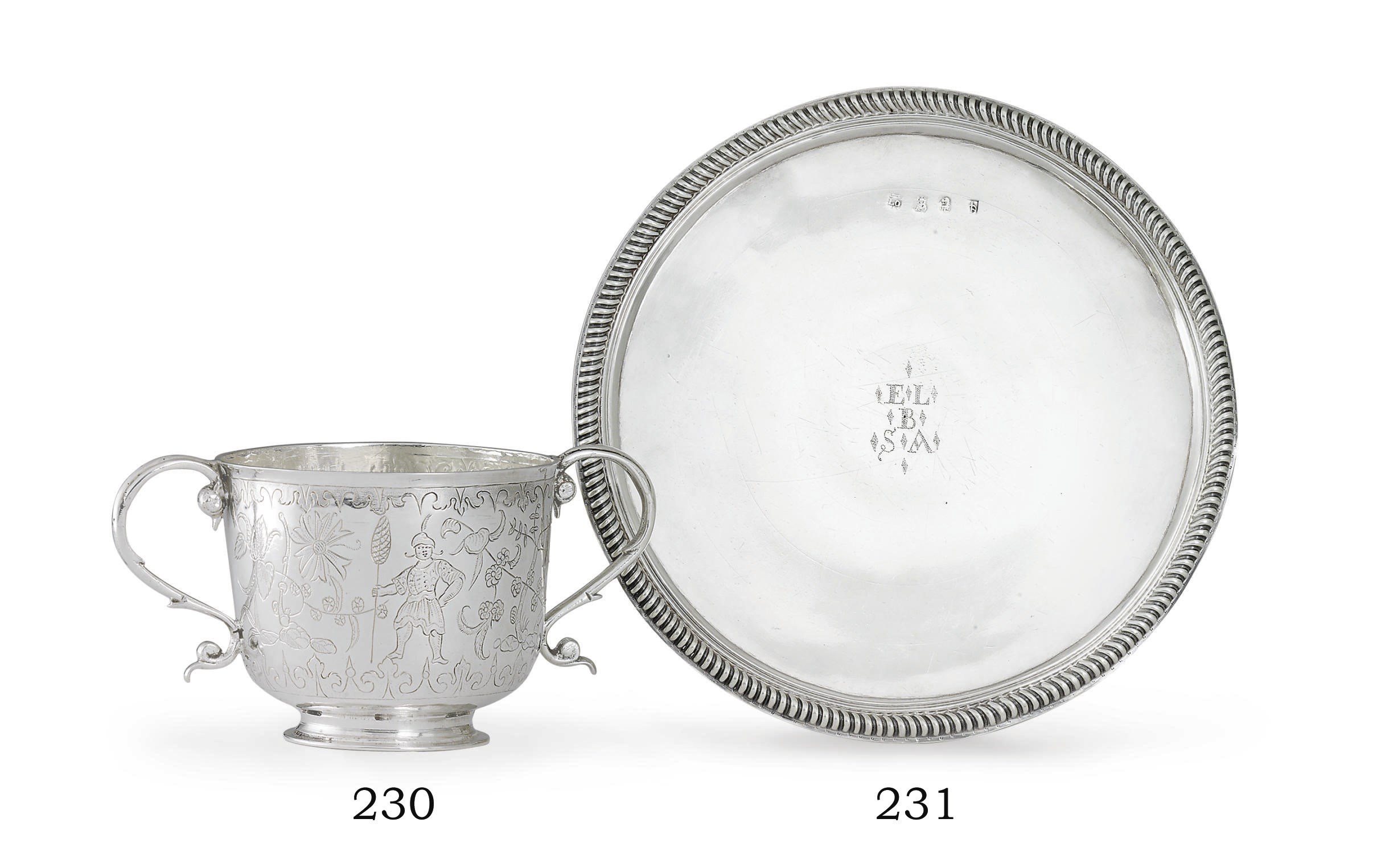 A QUEEN ANNE SILVER TAZZA