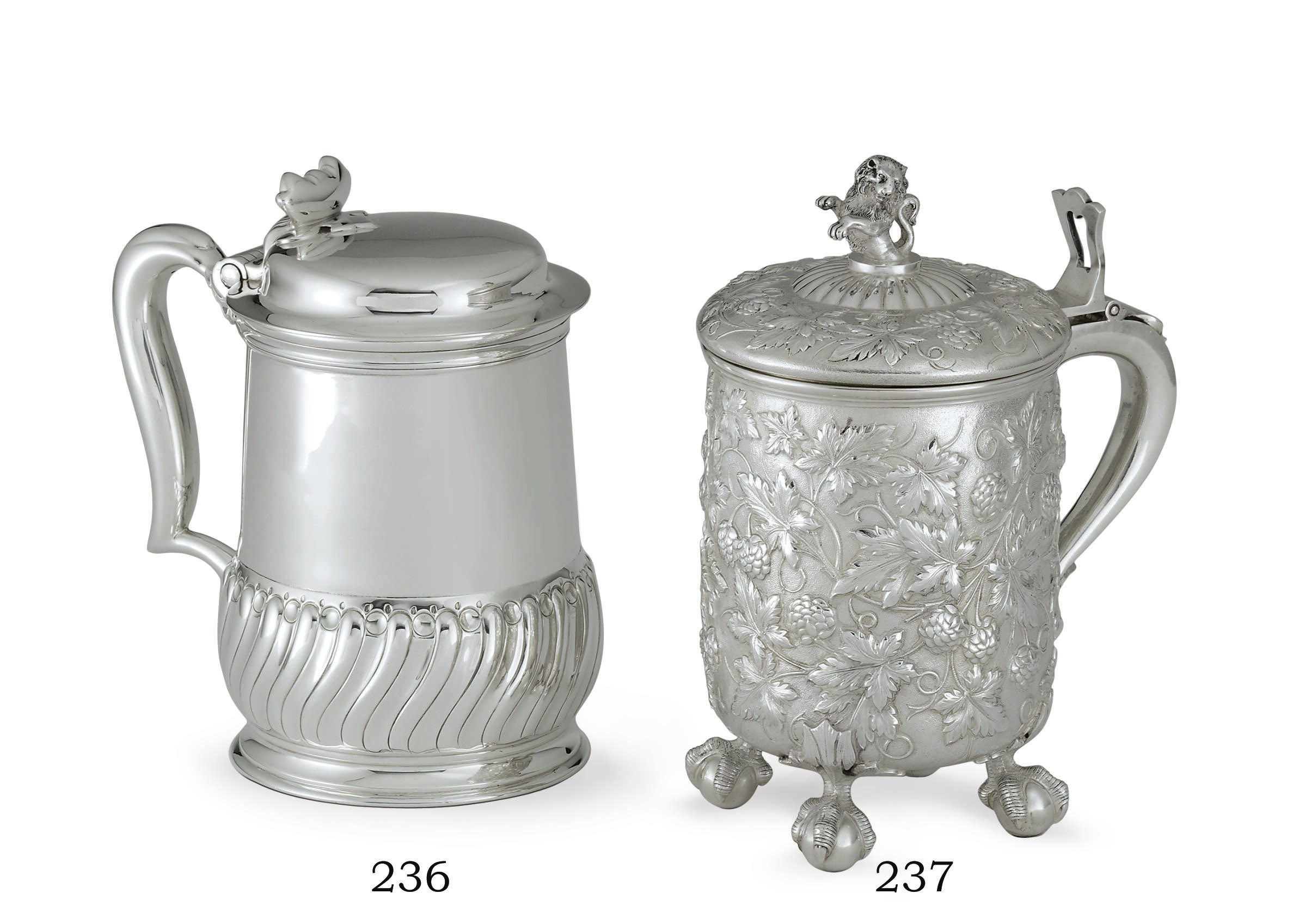 AN AMERICAN SILVER TANKARD