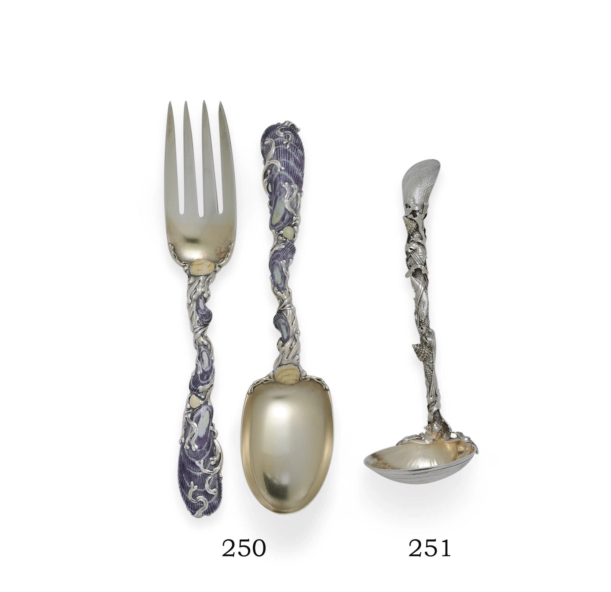AN AMERICAN SILVER SAUCE LADLE