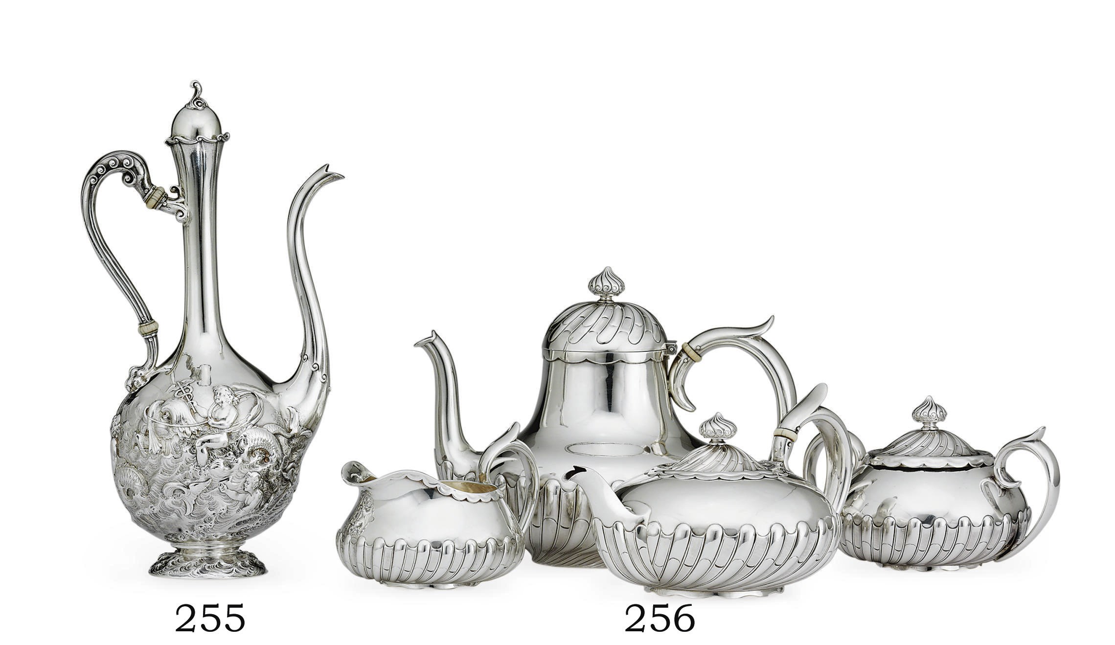 AN AMERICAN SILVER COFFEE POT**