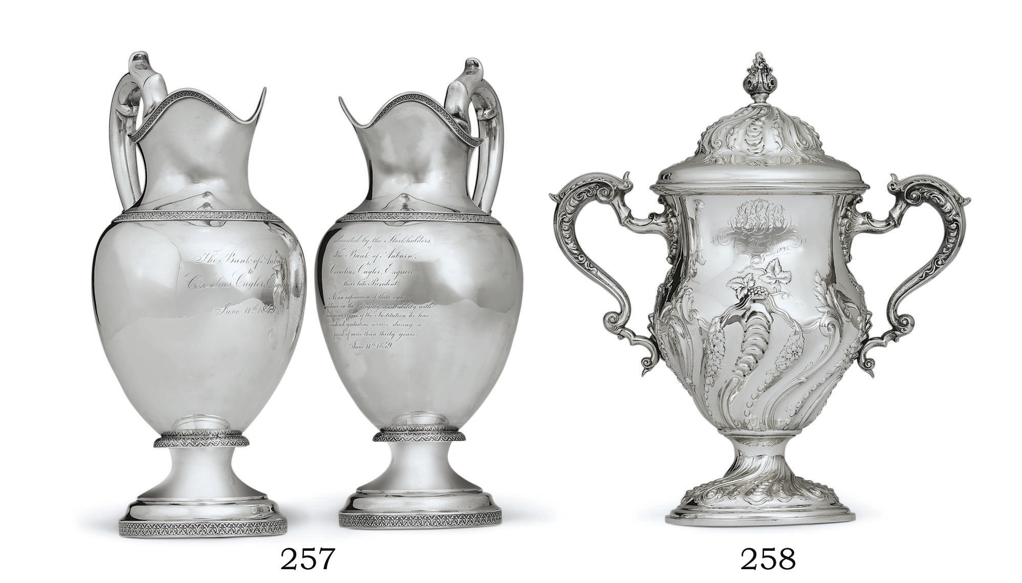 AN AMERICAN SILVER CUP AND COVER IN THE GEORGE II STYLE